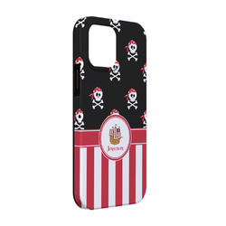 Pirate & Stripes iPhone Case - Rubber Lined - iPhone 13 Pro (Personalized)