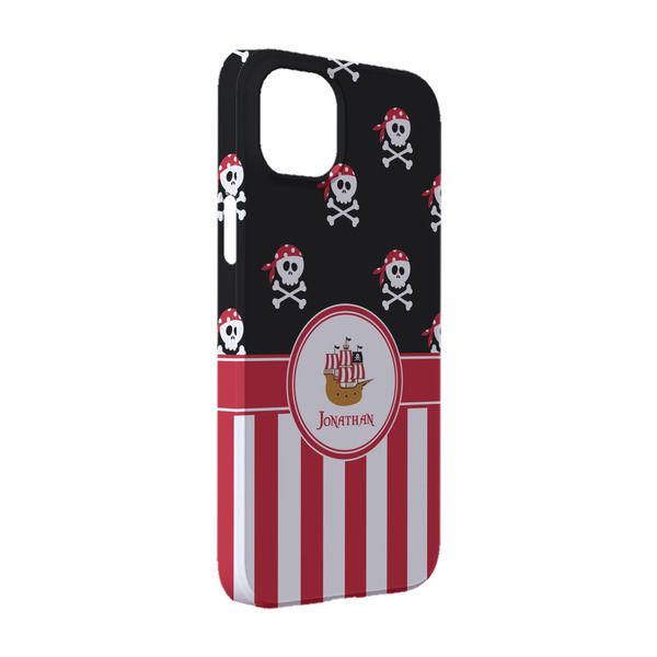 Custom Pirate & Stripes iPhone Case - Plastic - iPhone 14 (Personalized)