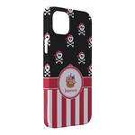 Pirate & Stripes iPhone Case - Plastic - iPhone 14 Pro Max (Personalized)