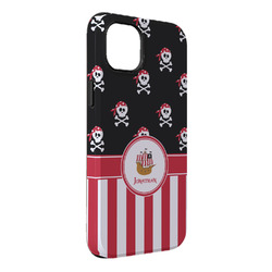 Pirate & Stripes iPhone Case - Rubber Lined - iPhone 14 Pro Max (Personalized)