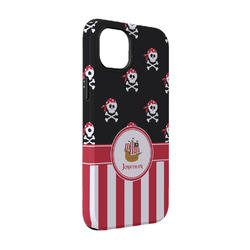 Pirate & Stripes iPhone Case - Rubber Lined - iPhone 14 Pro (Personalized)