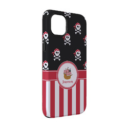 Pirate & Stripes iPhone Case - Rubber Lined - iPhone 14 (Personalized)