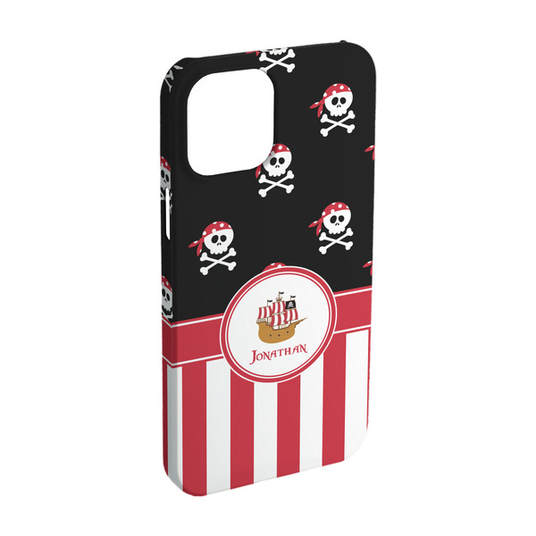 Custom Pirate & Stripes iPhone Case - Plastic - iPhone 15 (Personalized)