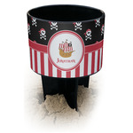 Pirate & Stripes Black Beach Spiker Drink Holder (Personalized)