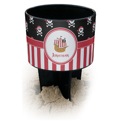 Pirate & Stripes Black Beach Spiker Drink Holder (Personalized)