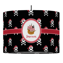 Pirate 16" Drum Pendant Lamp - Fabric (Personalized)