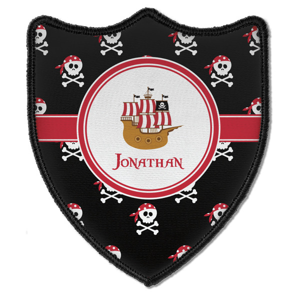 Custom Pirate Iron On Shield Patch B w/ Name or Text