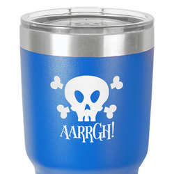 Pirate 30 oz Stainless Steel Tumbler - Royal Blue - Single-Sided (Personalized)