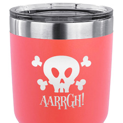 Pirate 30 oz Stainless Steel Tumbler - Coral - Single Sided (Personalized)