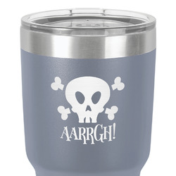 Pirate 30 oz Stainless Steel Tumbler - Grey - Double-Sided (Personalized)