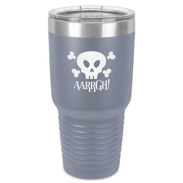 Pirate 30 oz Stainless Steel Ringneck Tumbler - Grey - Front