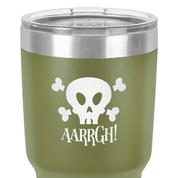 Pirate 30 oz Stainless Steel Tumbler - Olive - Double-Sided (Personalized)