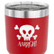 Pirate 30 oz Stainless Steel Ringneck Tumbler - Red - CLOSE UP