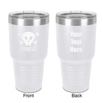 Pirate 30 oz Stainless Steel Tumbler - White - Double-Sided (Personalized)
