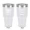 Pirate 30 oz Stainless Steel Ringneck Tumbler - White - Double Sided - Front & Back