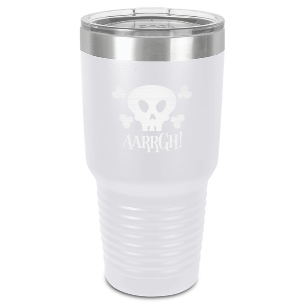 Custom Pirate 30 oz Stainless Steel Tumbler - White - Single-Sided (Personalized)