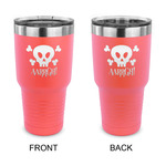 Pirate 30 oz Stainless Steel Tumbler - Coral - Double Sided (Personalized)