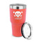 Pirate 30 oz Stainless Steel Ringneck Tumblers - Coral - LID OFF