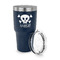 Pirate 30 oz Stainless Steel Ringneck Tumblers - Navy - LID OFF