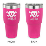 Pirate 30 oz Stainless Steel Tumbler - Pink - Double Sided (Personalized)