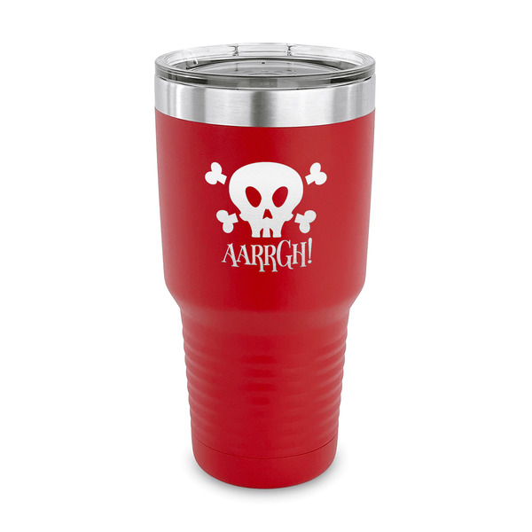 Pirate 30 oz Stainless Steel Ringneck Tumblers - Red - FRONT