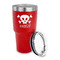Pirate 30 oz Stainless Steel Ringneck Tumblers - Red - LID OFF