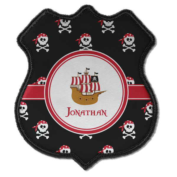 Custom Pirate Iron On Shield Patch C w/ Name or Text
