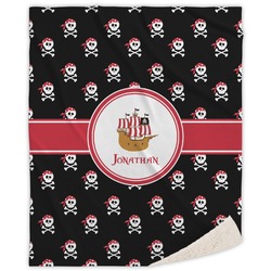 Pirate Sherpa Throw Blanket (Personalized)