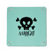 Pirate 6" x 6" Teal Leatherette Snap Up Tray - APPROVAL