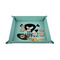 Pirate 6" x 6" Teal Leatherette Snap Up Tray - STYLED