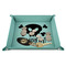 Pirate 9" x 9" Teal Leatherette Snap Up Tray - STYLED