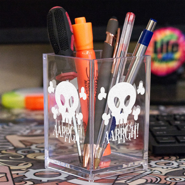 Pirate Acrylic Pen Holder - In Context