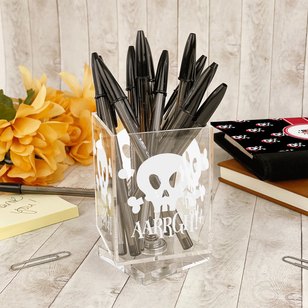Pirate Acrylic Pencil Holder - IN CONTEXT