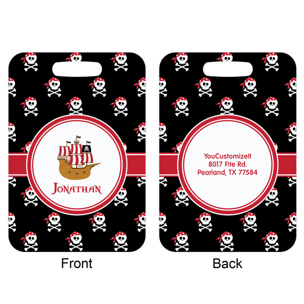 Pirate Aluminum Luggage Tag (Front + Back)