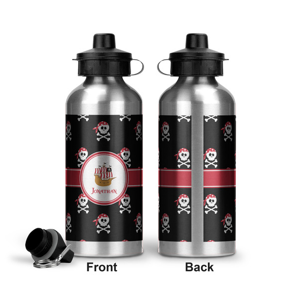 Pirate Aluminum Water Bottle - Front and Back