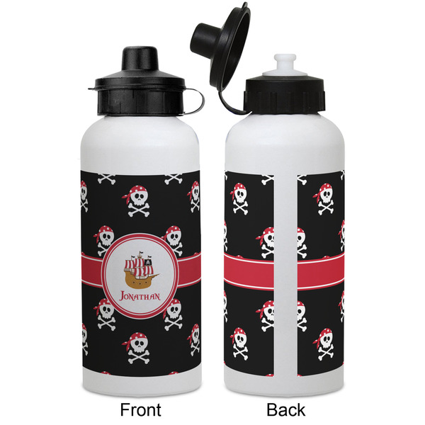 Pirate Aluminum Water Bottle - White APPROVAL