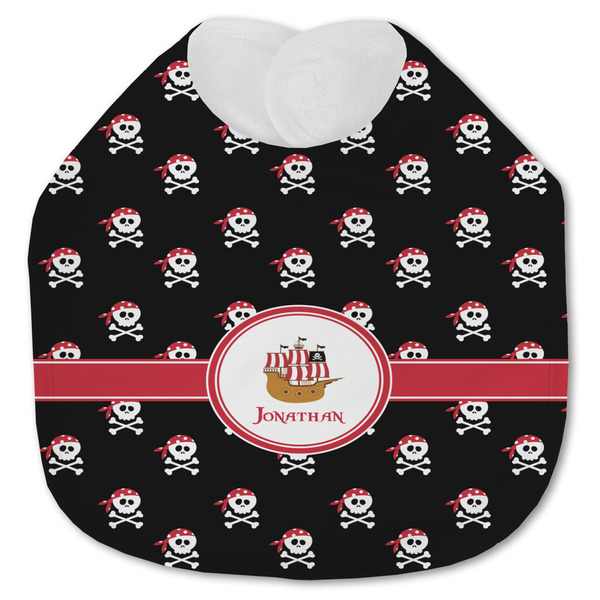 Custom Pirate Jersey Knit Baby Bib w/ Name or Text