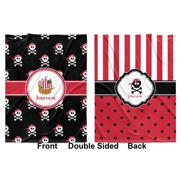 Pirate Baby Blanket (Double Sided - Printed Front and Back)