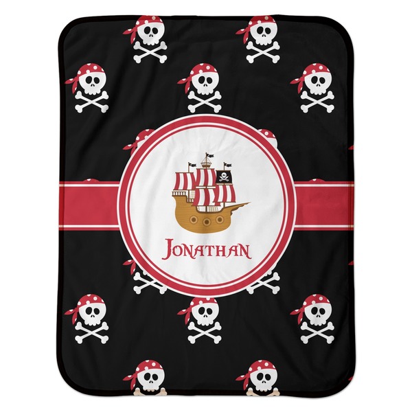 Pirate Baby Sherpa Blanket - Flat