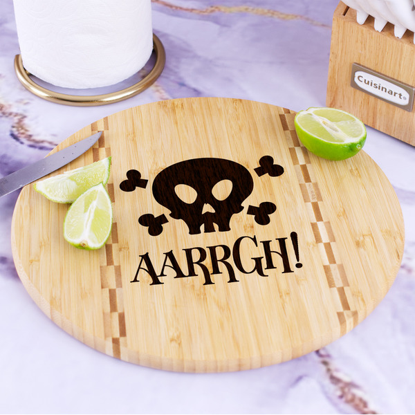 Pirate Bamboo Cutting Board - In Context