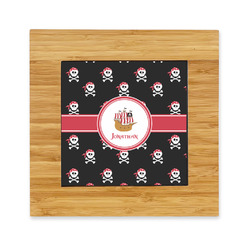 Pirate Bamboo Trivet with Ceramic Tile Insert (Personalized)