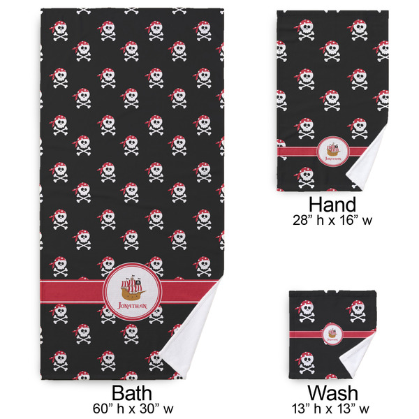 Pirate Bath Towel Sets - 3-piece - Approval