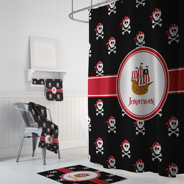 Pirate Bath Towel Sets - 3-piece - In Context