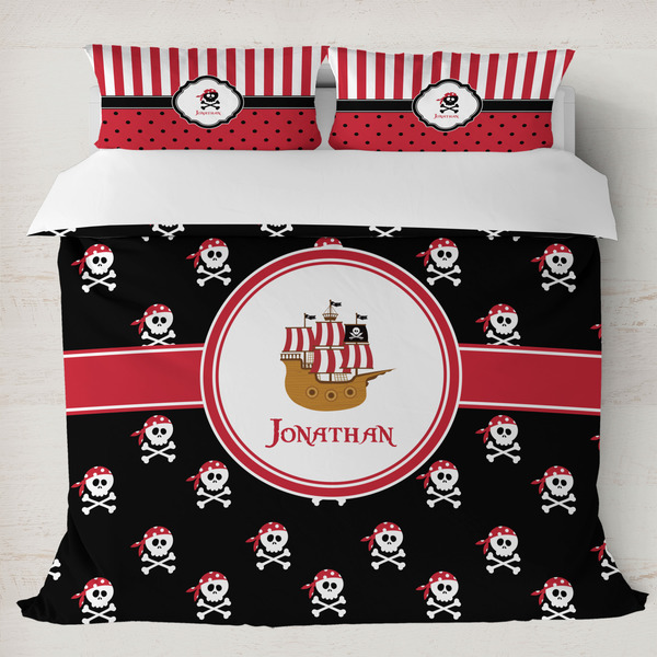 Custom Pirate Duvet Cover Set - King (Personalized)