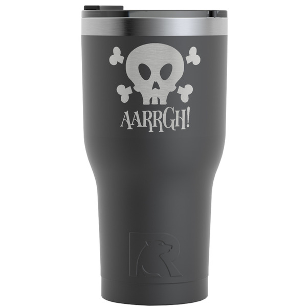 Custom Pirate RTIC Tumbler - Black - Engraved Front (Personalized)
