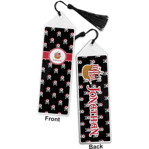 Pirate Bookmark with tassel - Front and Back