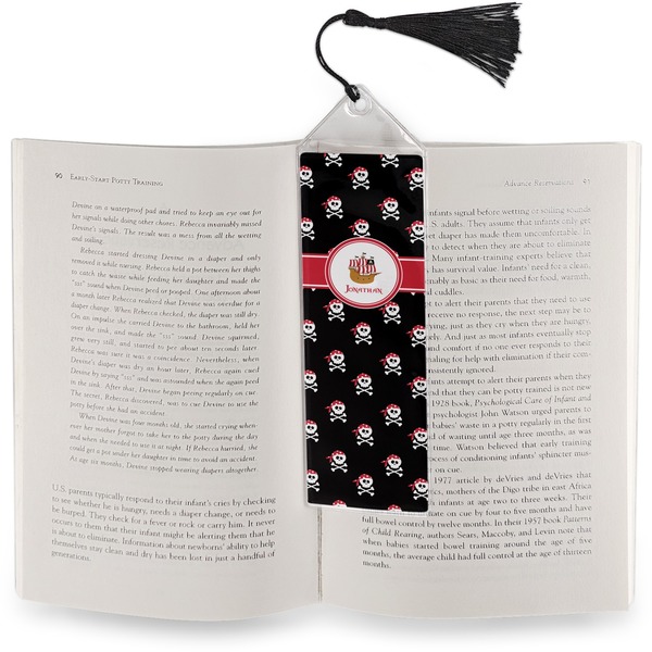 Pirate Bookmark with tassel - In book