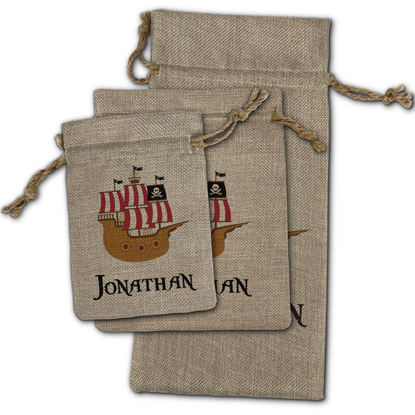 Pirate Burlap Gift Bags - (PARENT MAIN) All Three