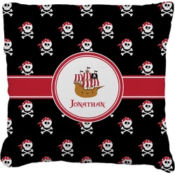 Pirate Faux-Linen Throw Pillow 16" (Personalized)