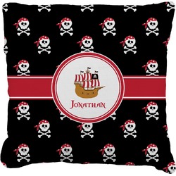 Pirate Faux-Linen Throw Pillow 18" (Personalized)
